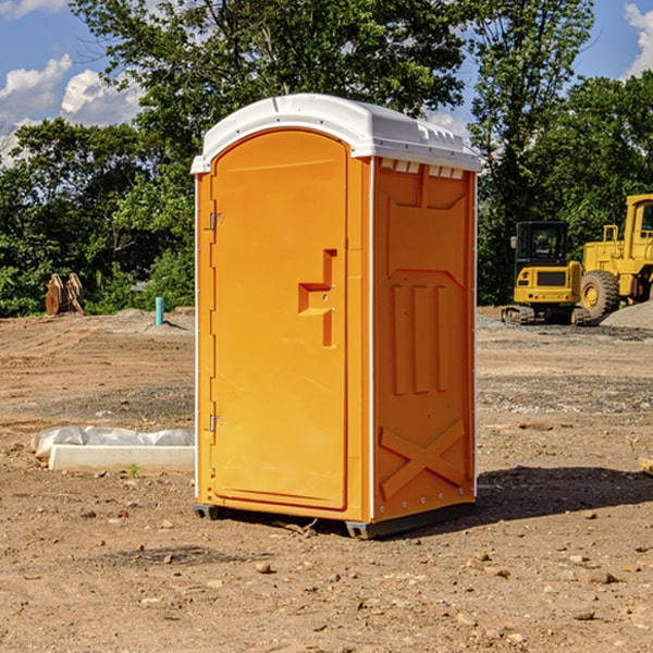 how often are the porta potties cleaned and serviced during a rental period in Wolcottville Indiana